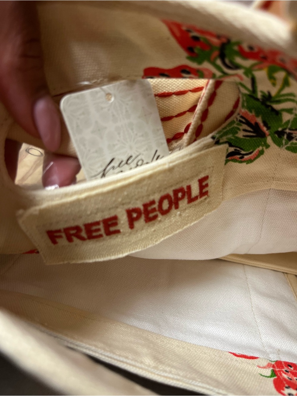 Free People Caravan Tote Strawberry - Picture 6 of 7
